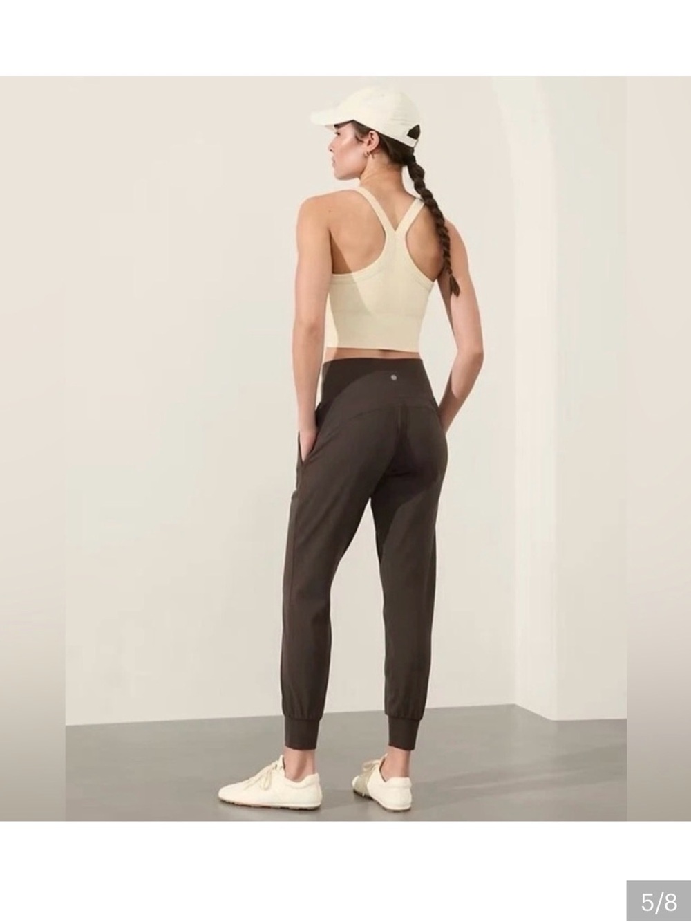Athleta Salutation Jogger Pants in the color Truffle